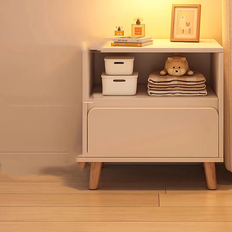 Mueble de Salón Nórdico Ahorrador de Espacio: Librero, Archivador, Mesita de Noche con Cajones y Organizador