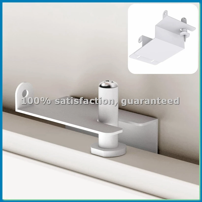 Adjustable Child Safety Door Top Lock Metal Child Proof Door Top Lock for Interior & Exterior & French Door White