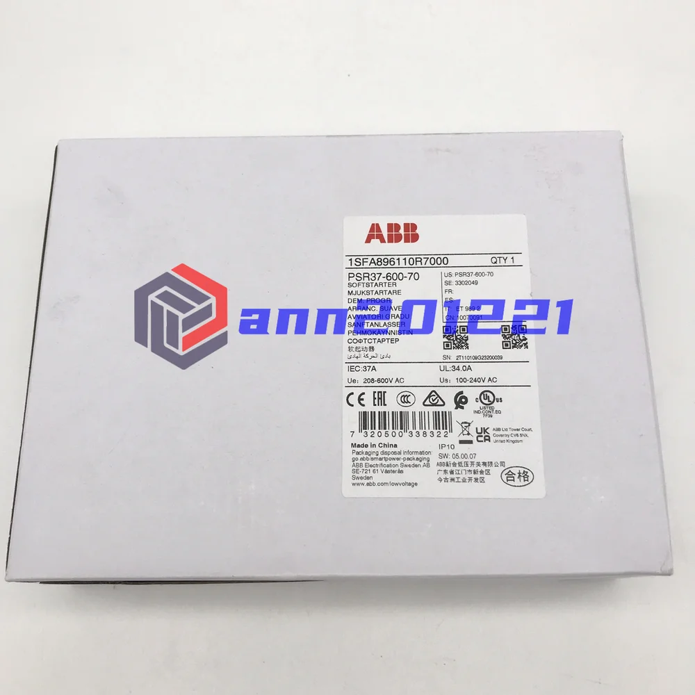 1PC ABB PSR37-600-70 1SFA896110R7000 Soft Starter 37A 18.5kw New