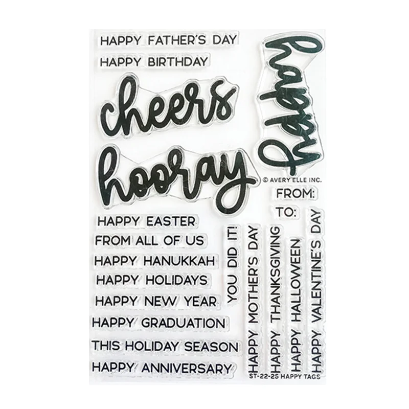 New August 2022 Cutting Dies for Paper Making Clear Stamps Cheer Happy Tags Scrapbooking Embossing Frame Card