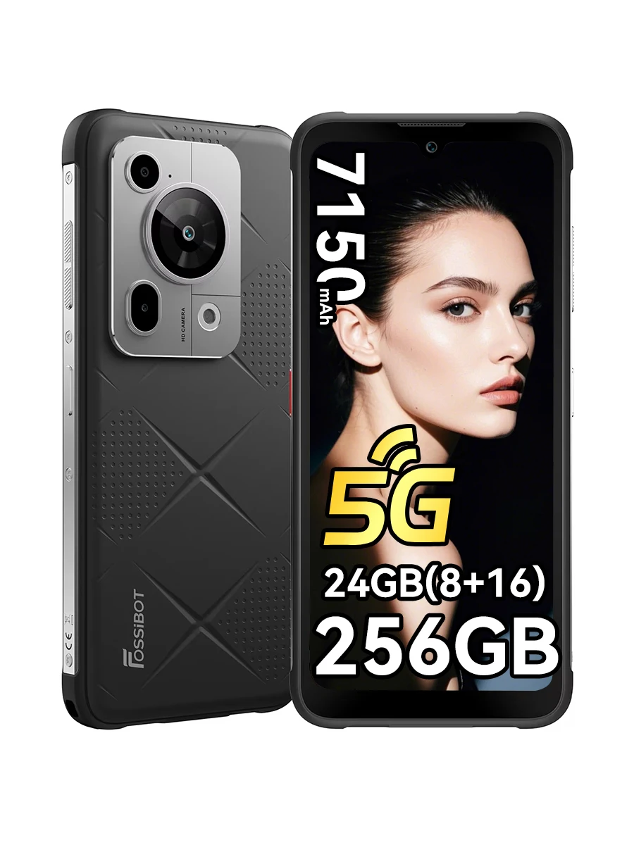 Fossibot F112 Pro 5G Android 14 Robuuste Smartphone 24GB (8+16) 256GB 6.88" HD+ 7150mAh Mobiele Telefoon 50MP Camera NFC Mobiel - afbeelding 2