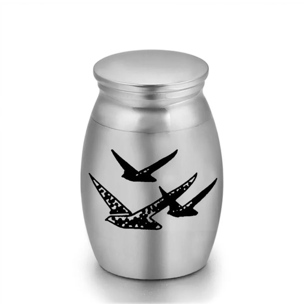 

Mini Pet Ashes Box Waterproof Aluminum Alloy Dog Cat Memorial Urn with Lid Dustproof Keepsake Burial Jar Sympathy Gift