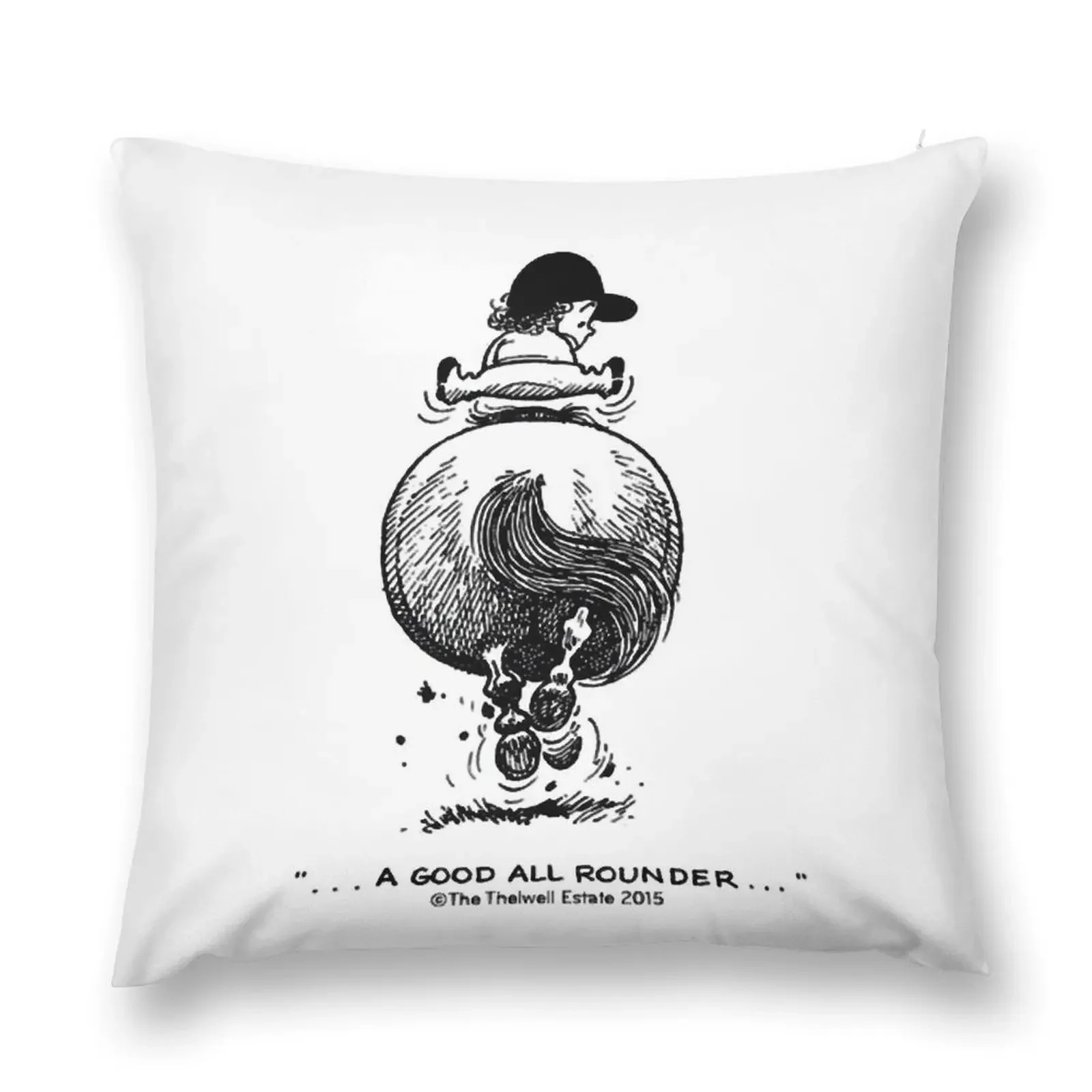 

PonyGalopp Thelwell Cartoon Throw Pillow Decorative Cushions Cushions Home Decor Embroidered Cushion Cover pillow