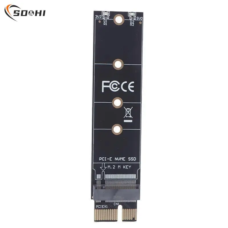 1pc PCIE To M2 Adapter NVMe SSD M2 PCIE X1 Raiser PCI-E PCI M Key Connector Supports 2230 2242 2260 2280 M.2 SSD Full Speed