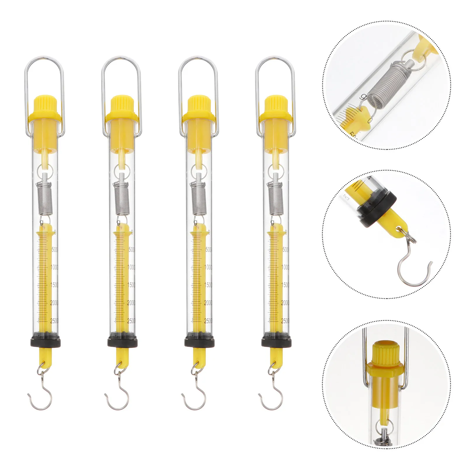 

Набор из 4 пружинных динамометров с крюком, пластиковый измеритель силы в Ньютонах, пружинный балансир для физики