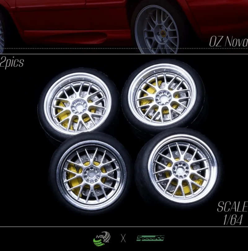 ล้อรถ SpeedCG ขนาด 1/64 ดัดแปลงดุมล้อ 95/66 10/11 มม. ล้อเรซิ่น ยางยาง เหมาะสำหรับรถโมเดลสเกล 1:64 ของเล่นเด็ก