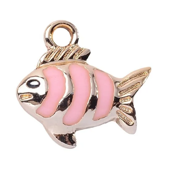 الكرتون DIY محلية الصنع الأقراط سوار المواد سبيكة الملحقات ستة ألوان الأسماك الصغيرة اللون الاحتفاظ بالأشعة فوق البنفسجية قلادة بقعة بالجملة #5