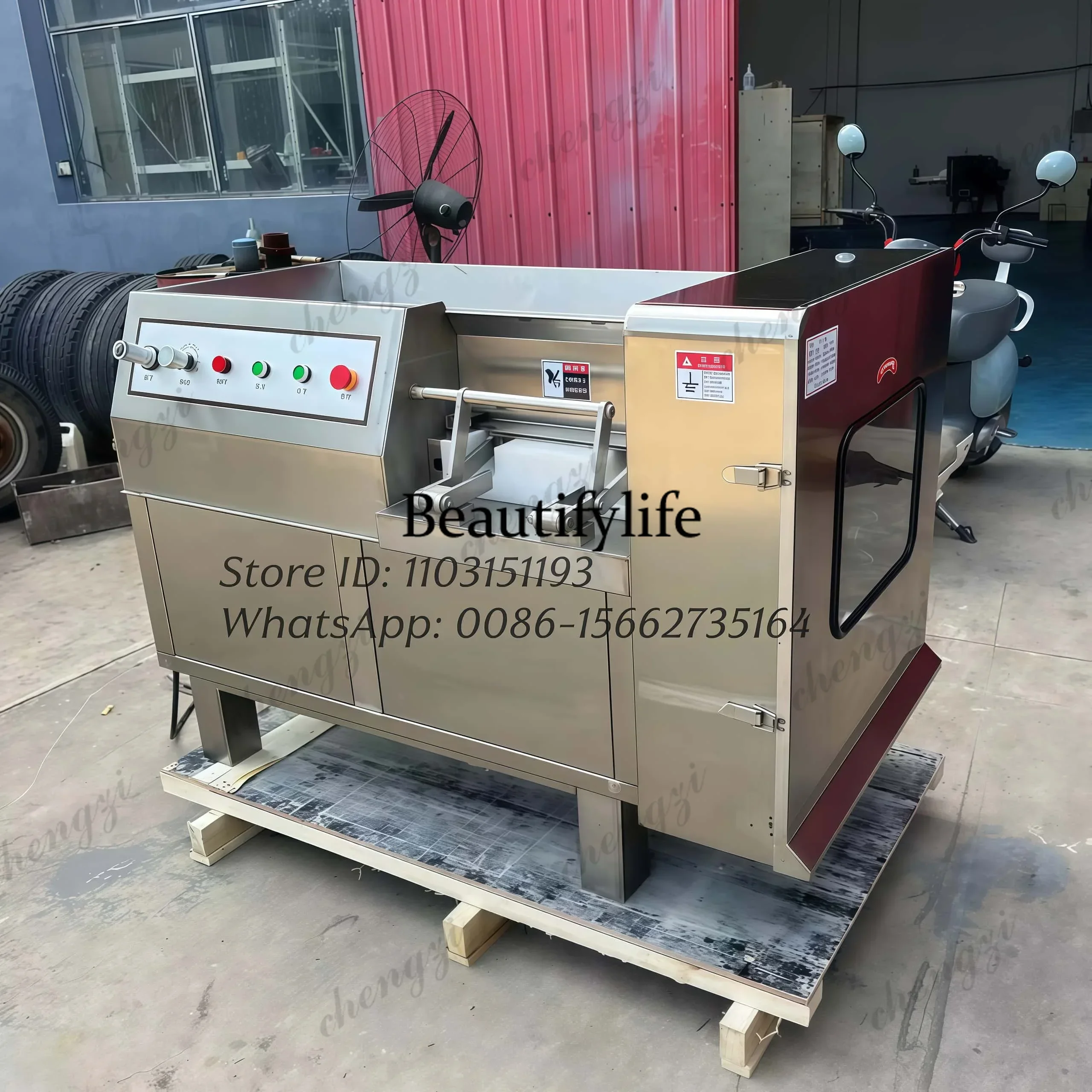 Industrial Pork Chicken Meat Dicer Machine Commercial Automatic Meat Slicer 5-28mm Frozen Meat Cube Cutting Cutter Machine