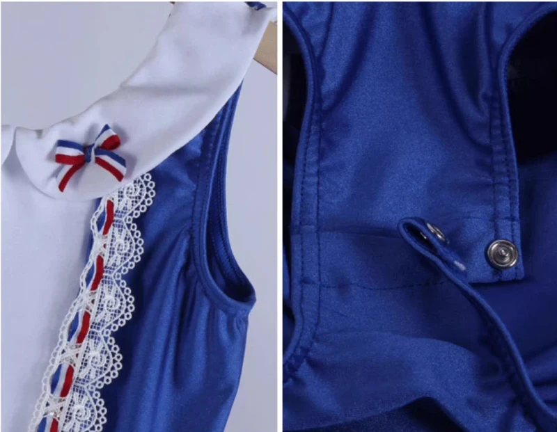 الباليه سوان تنورة رقص الأطفال الأزرق قزم فريق أداء الباليه توتو فستان الفتيات أكمام القياسية تنورة رقص الباليه #6