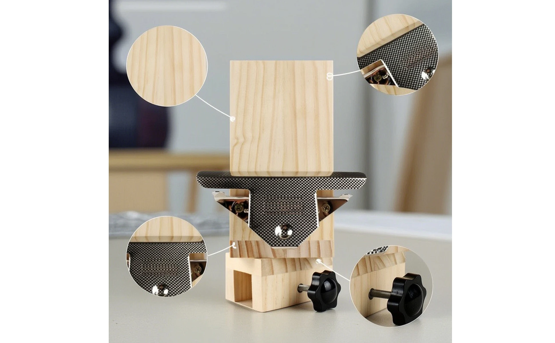 Painting Clip Holder 360-Degree Rotating Easel Board Holder Drawing Board Clamp Adjustable Easel Clip Wooden for Artists