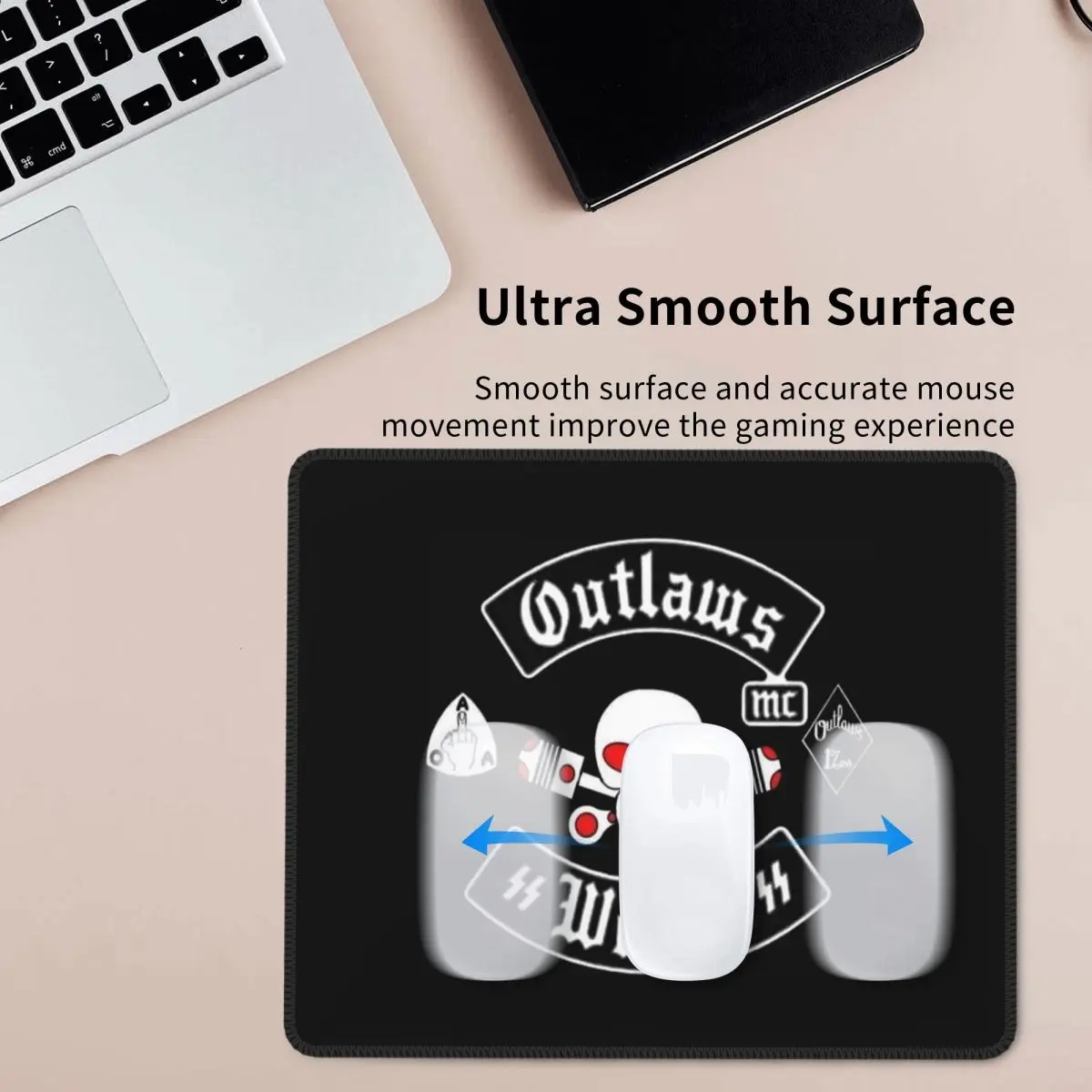 Outlaws Mc Support Mouse Pad Computer Keyboard Mouse Mat Gaming Laptop Desk Mat Office Table Mats