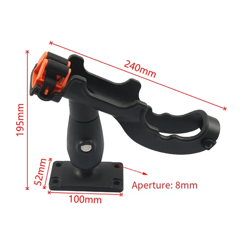 Accesorio ajustable soporte para caña de pescar para Kayak Base Rectangular marco de pesca para barco soporte giratorio para caña de pescar