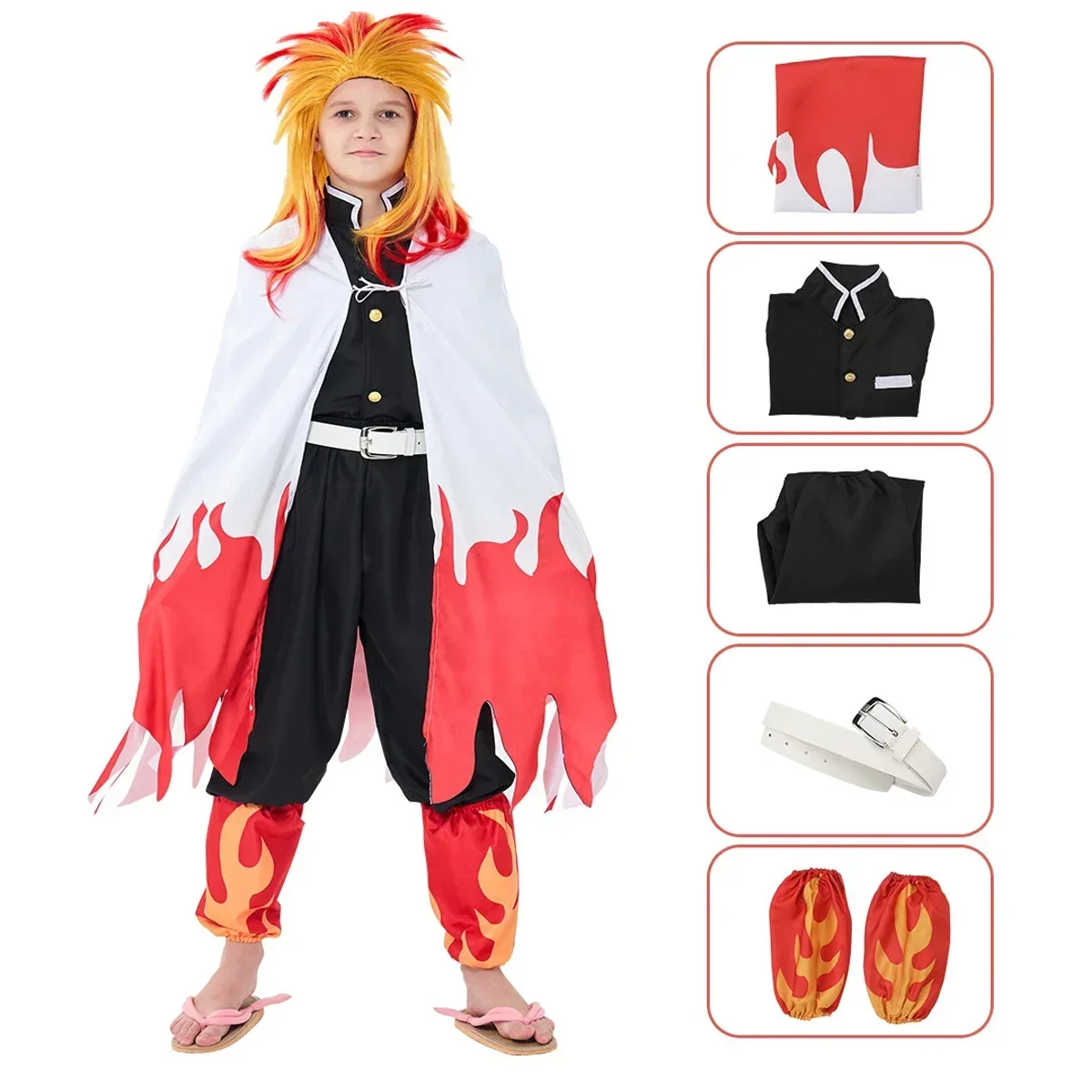 Anime Kimetsu No Yaiba Rengoku Kyoujurou Cosplay Costumes Rengoku Kyoujurou Halloween Costumes Role Play Clothing Party Uniform