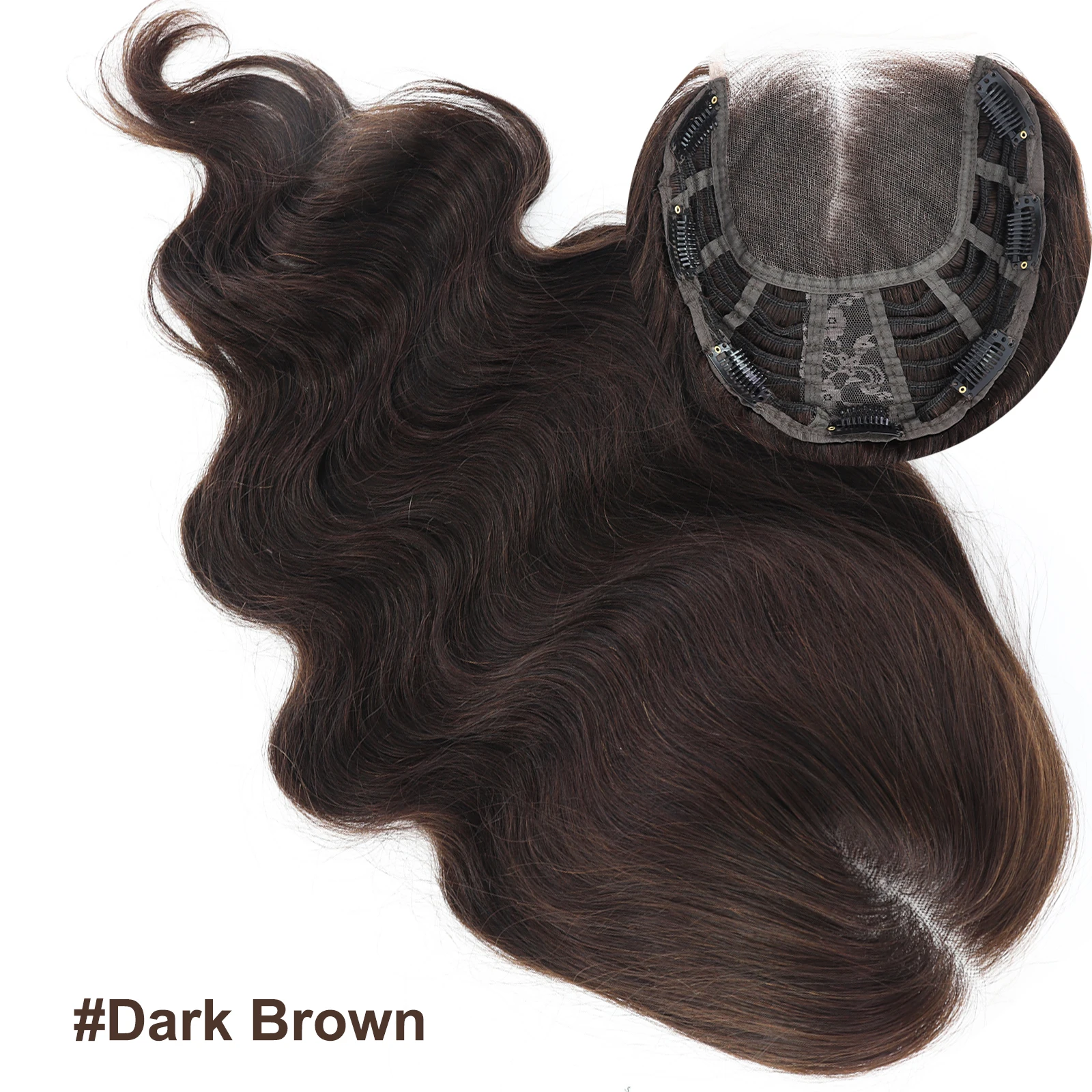 Body Wave Echt Remy Menselijk Haar Topper met Open Inslag 4x4 "HD Kanten Toupetje voor Vrouwen Onzichtbare HD Kant Natuurlijke Haarlijn