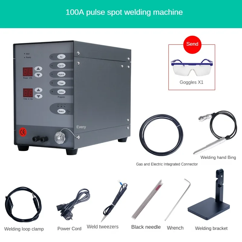 jewelry Spot Welding Machine 110V/220V Automatic Numerical Control Pulse Argon Arc Welder for Soldering gold siver glasses frame