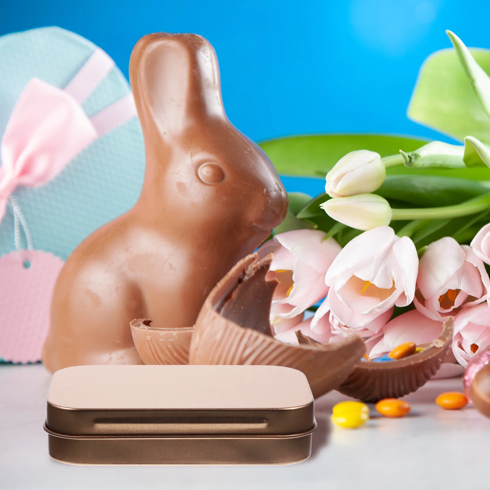 

5pcs Silver Frosted Iron Boxes Tinplate Containers for Cards Gum Small Items Hinged Lid Storage Jewelry Packaging