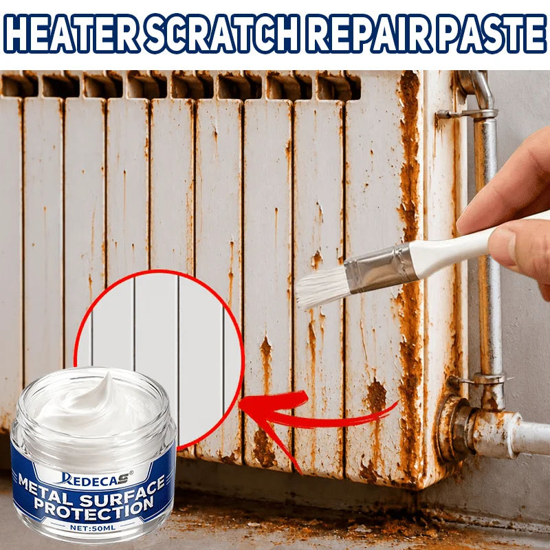 Radiator & Metal Touch-Up Paint, Repairs Oxidized Peeling Metal on Faucets, Sinks, Tub, Car, Rims - Easy DIY, Durable Coating