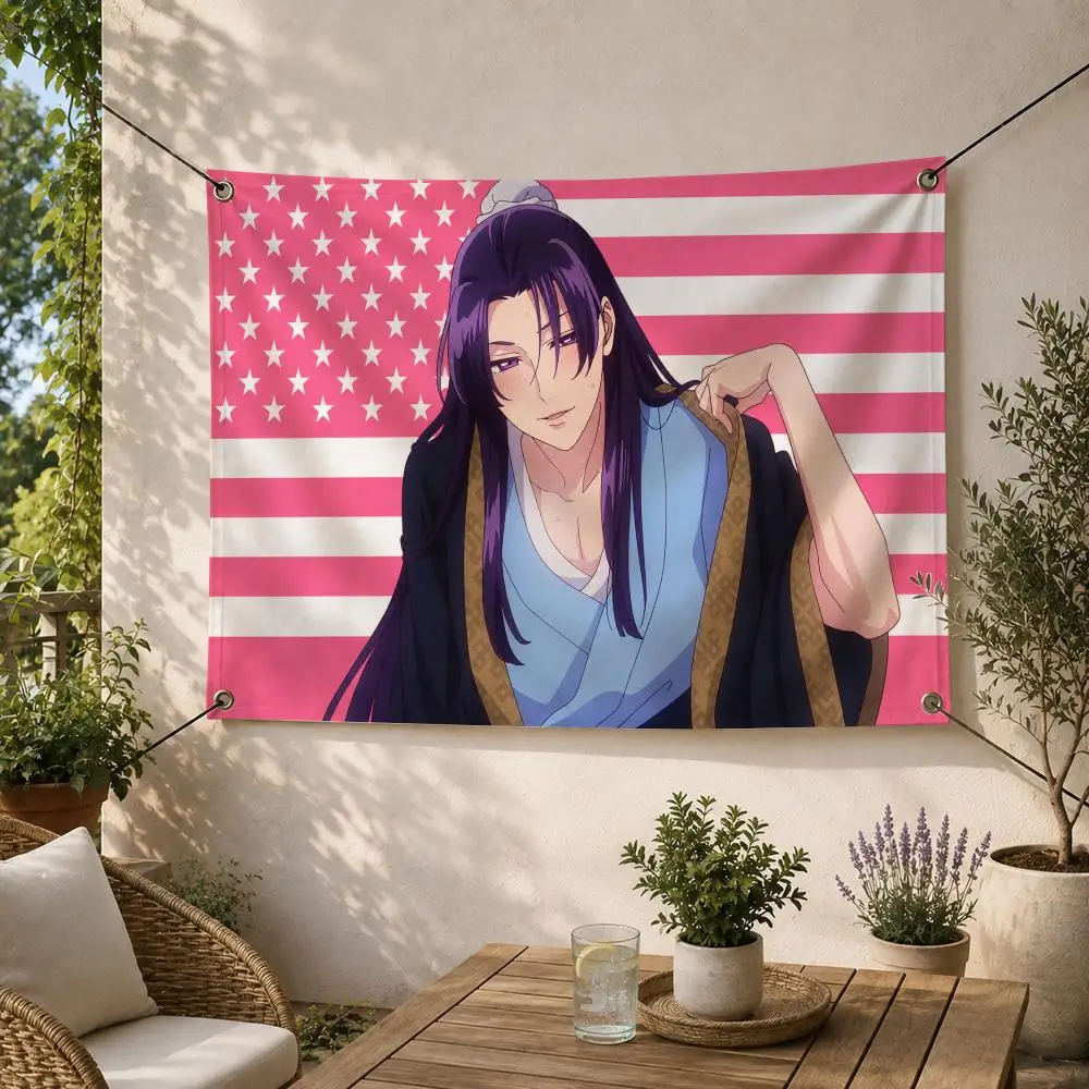 Historical Anime J-Jinshi Flags Decorative Flag Banner for Outdoor Garden Yard Camping Party Home Wall Hanging Decor
