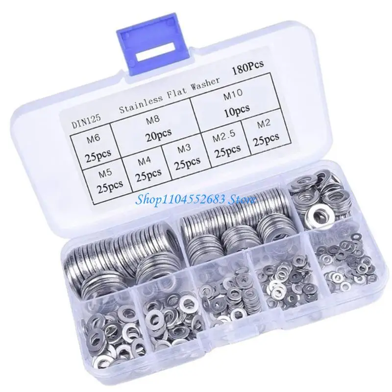 Y6GD 180PCS PRAKTISCHE Penny Wasmachines Stevig roestvrijstalen materialen Accessoire voor lang gebruik in natte omgeving