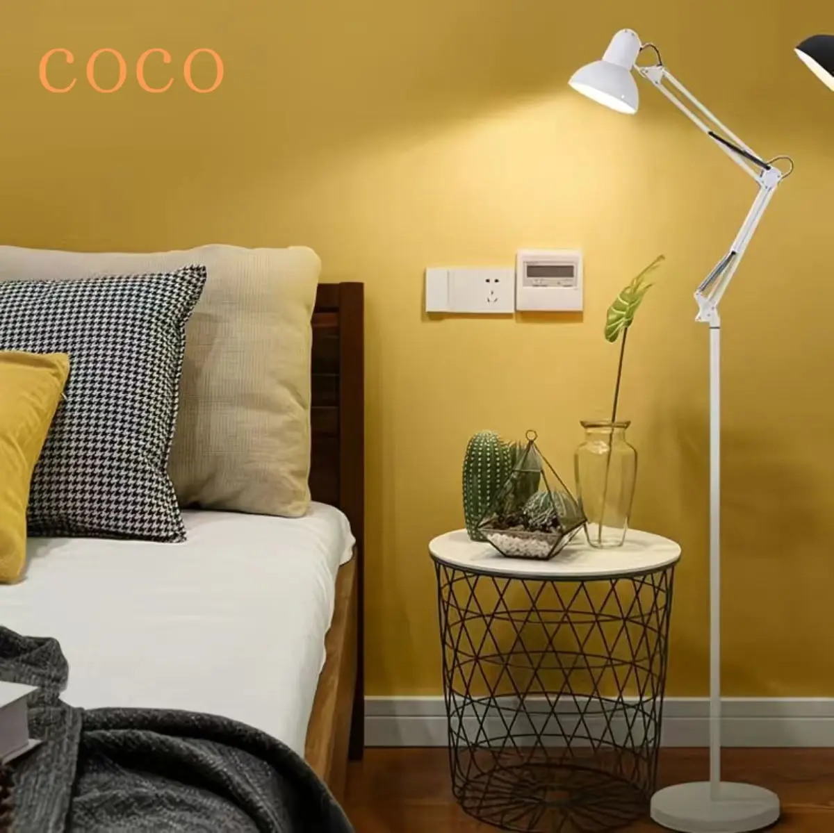 Nordic LED Floor Lamp For Living Room Adjustable Floor Stand Light Dimmable Indoor Bedroom Standing Reading Light Office Decorat