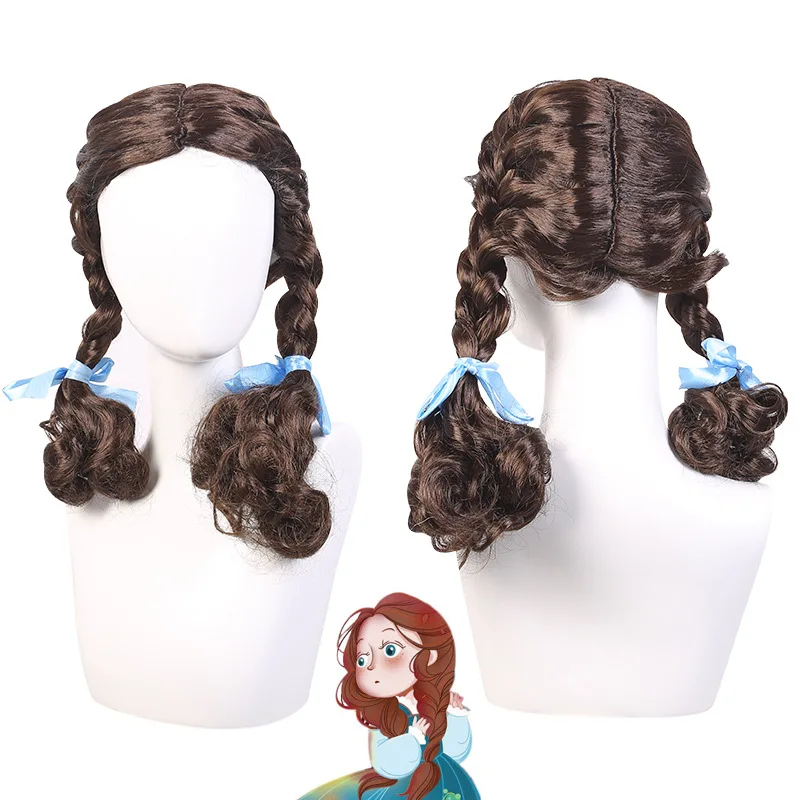 Cosplay Anime Character Wig Headgear For Dorothy From The Wizard Of Oz Realistic Cosplay Anime Accessory.
