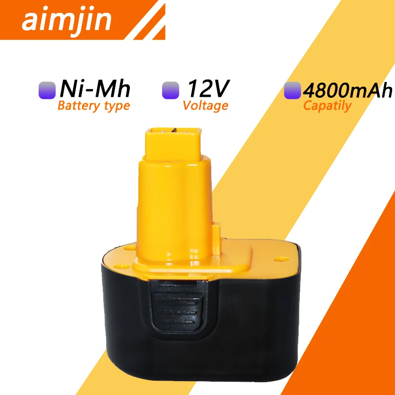 

12V 4800mAh Tool Battery for Dewalt DE9074 DC9071 DE9037 DE9071 DE9075 DW9071 DW9072 DW9074 DC727 DC756 DC980 DC981 DW0