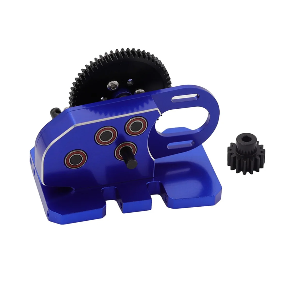 2Low CNC Gearbox Middle Transmission Box with Overdrive Gear for LCG 1/10 RC Crawler Axial SCX10 III 90046 TRX4