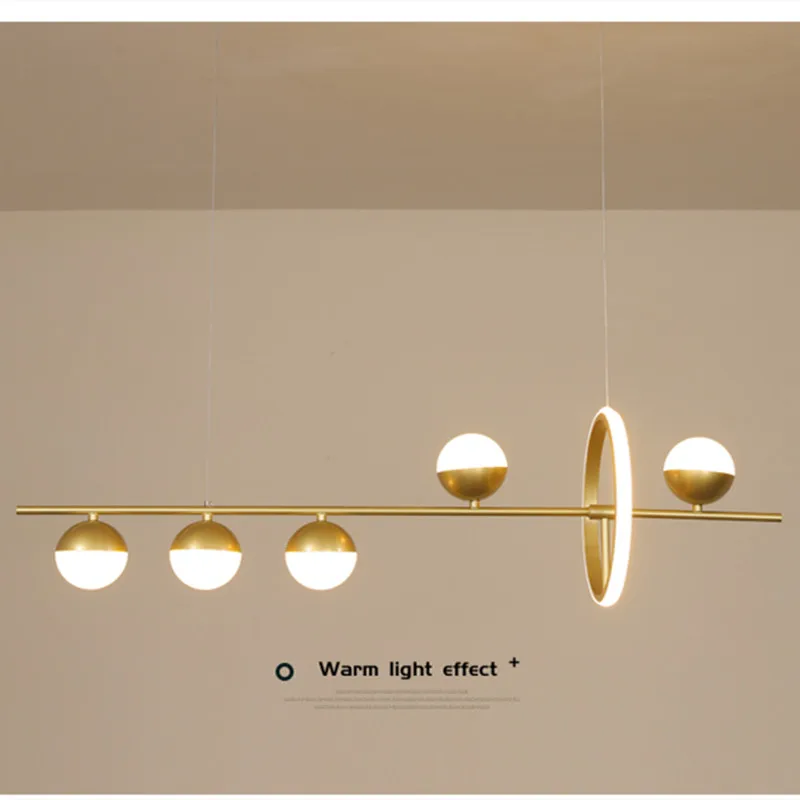 

Nordic LED Pendant Light For Dining Room Decorate Kitchen Long Table Creative Golden Chandelier Modern Loft Office Hanging Lamps