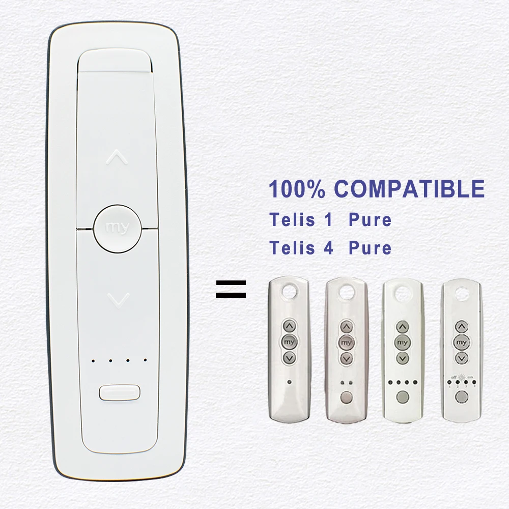 SOMFY TELIS 1 4 PURE 1810633 1810632 1810632A 1810631 433.42MHz rideau télécommande remplacement fenêtre rideau contrôleur