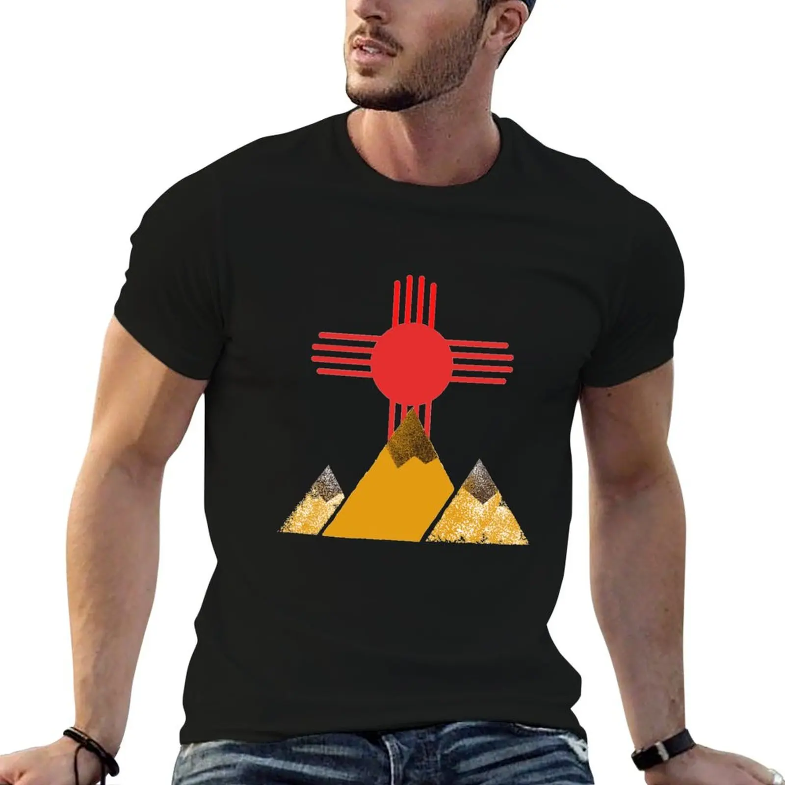 

New Mexico - Zia Mountain T-Shirt anime anime stuff t shirt men 100℅ cotton