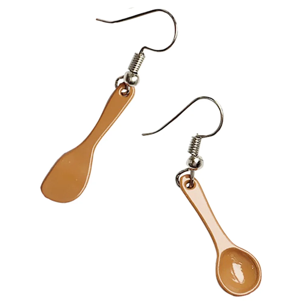 1 par de pendientes hechos a mano con forma de cuchara, joyería para las orejas, diseño exquisito característico, regalo de San Valentín para el día de la madre, pendientes hechos a mano