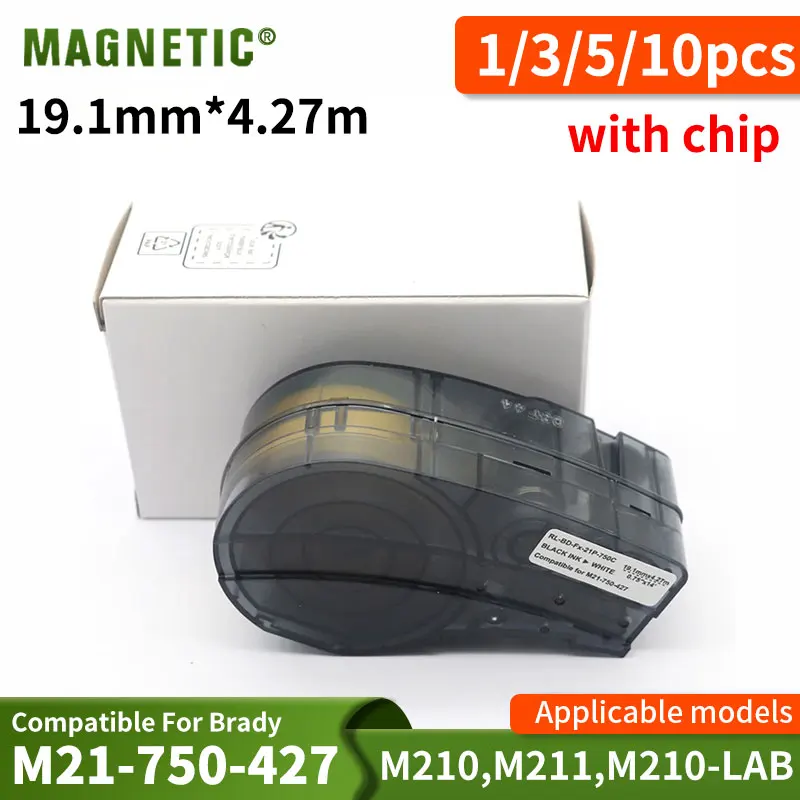 M21-750-427 Self Laminating Vinyl Label Tape for Brady m21 750 427 Translucent Cassette Ribbon for Brady BMP21 PLUS Labeller