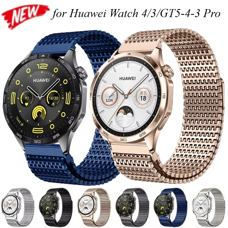 金属磁気ストラップ Samsung Galaxy Watch 7/6/5/4/3 ブレスレット Huawei Watch 4/3/GT5-4-3 Pro Amazfit GTR 4/GTS 4 ミニバンド用