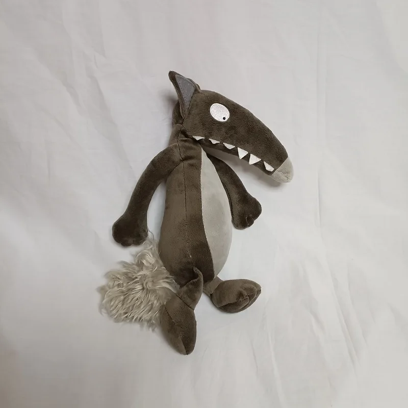 Lovely Gray Wolf Big Teeth Lifelike Animal Soft Stuffed Doll Cute Plush Toy Girl Boy Birthday Christmas Gift 1pc