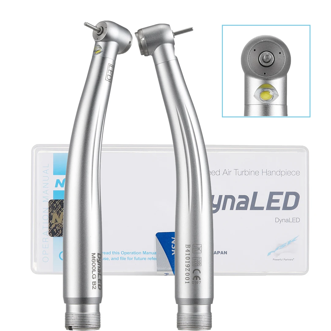 Push Button Dental Dental High Speed Handpiece fit NSK DynaLED M600LG Handpiece with LED Light Air Turbine B2 M4 Dentist Tool