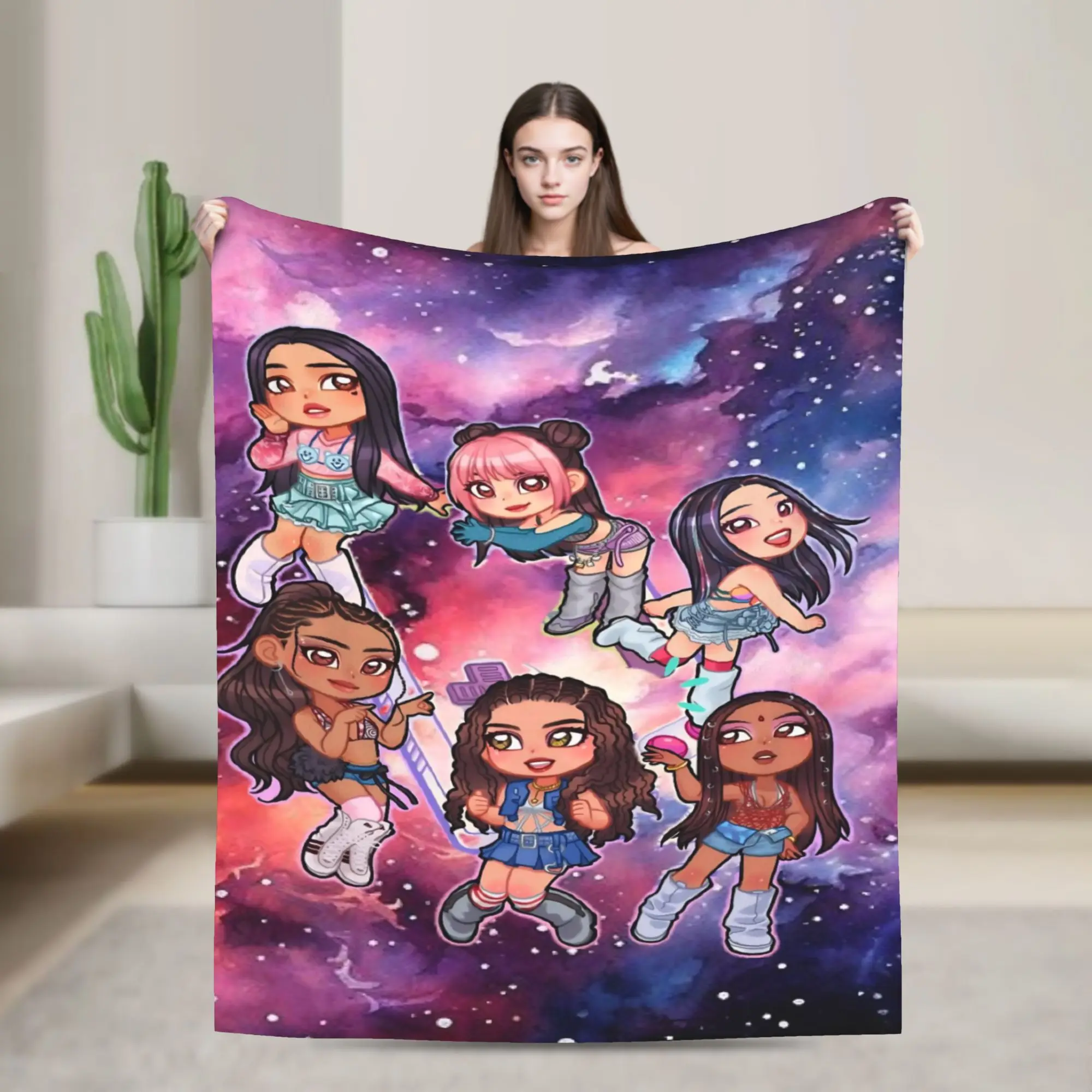 Katseye Music Girl Group Blanket Quality Super Soft  Throw Blanket Winter Travel Home Decor Fashion Bedspread