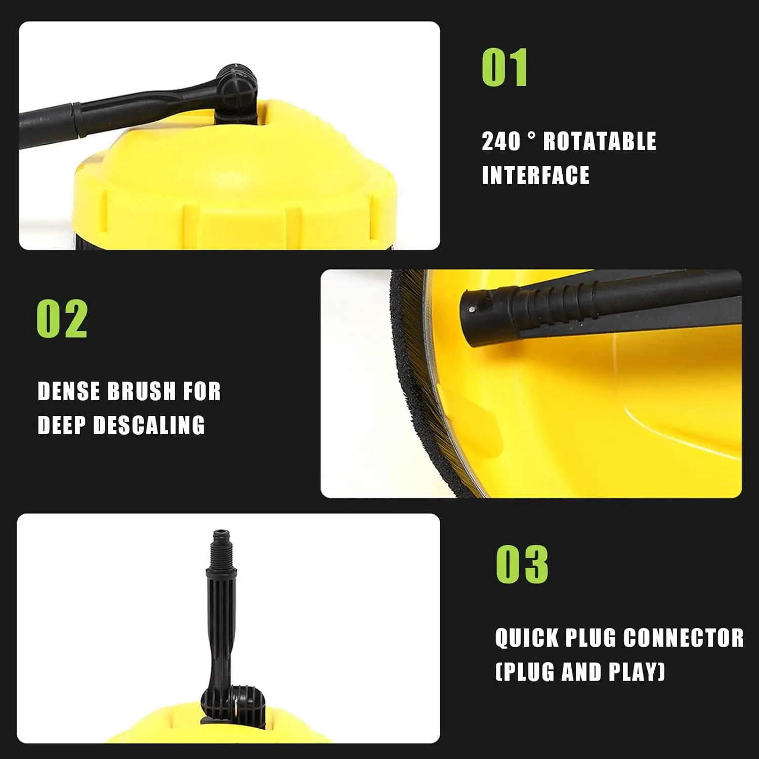 For Karcher Parkside Lavor Cleaning Tornado Brush Multi-Surface Disc Floor Washer pressure washer Flexible Surface Rotary Brush