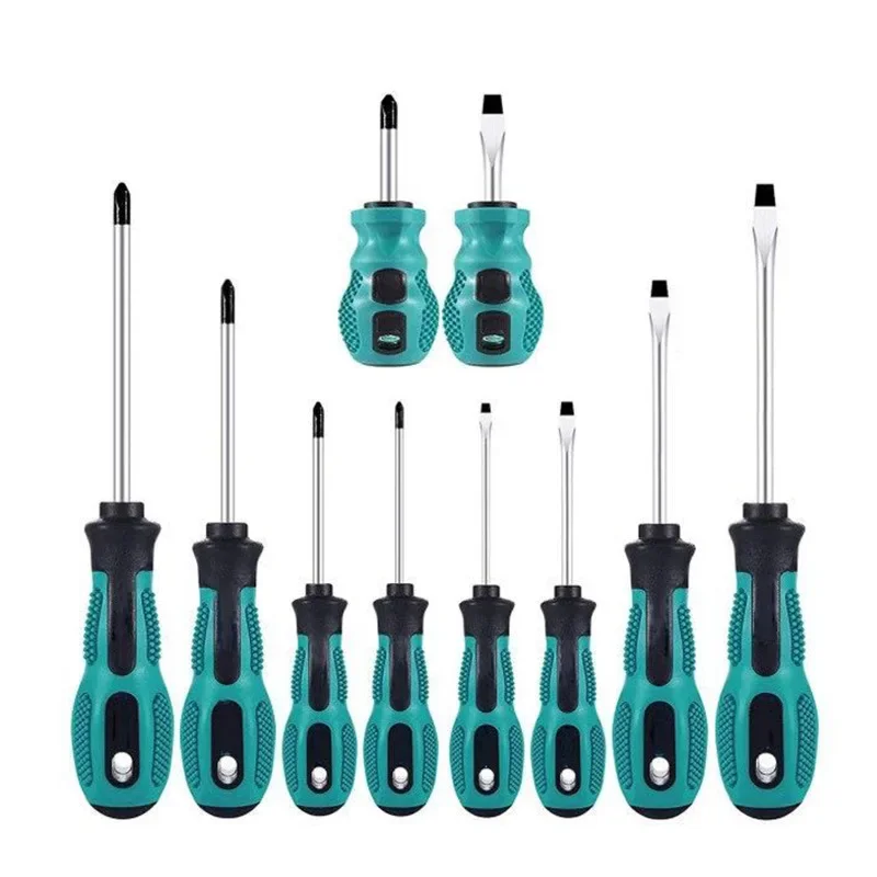 Multipurpose Handle Screwdrivers Set With Magnetic Insulated Security Repair Hand Tools Cross/Straight Type Mini Screw Driver