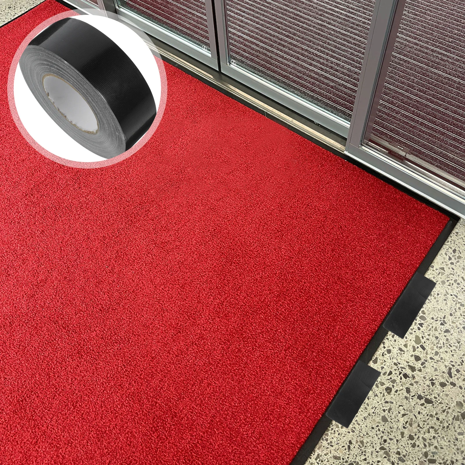 

1 Roll Black Heavy Duty Duct Fabric Adhesive Carpet Tape For Hardwood Floors Repair Sealing Multi-Function Fixing Tape