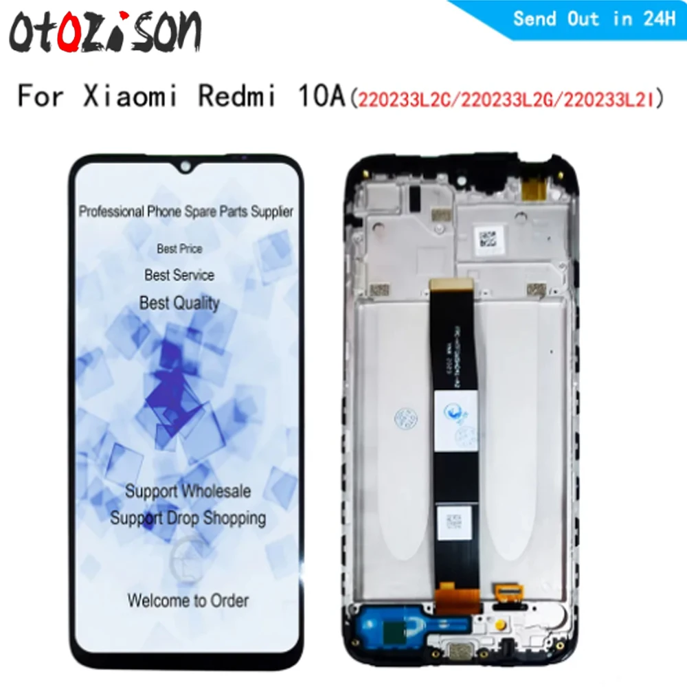 

6.53" IPS LCD For Xiaomi Redmi 10A 220233L2C 220233L2G 220233L2I LCD Display+Touch Panel Screen Digitizer with Frame Assembly