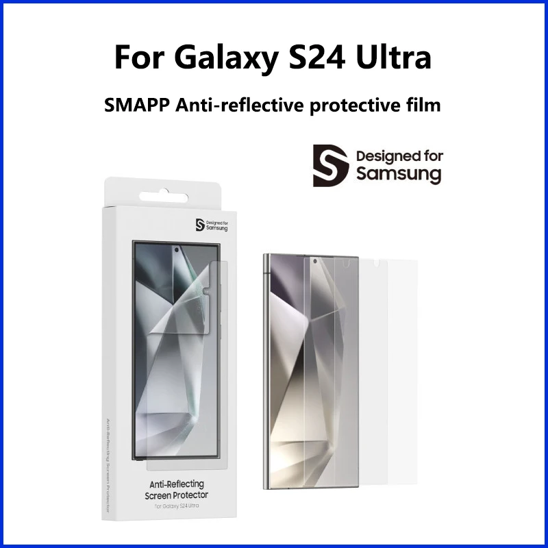 

Anti-Reflection Screen Protector for Samsung Galaxy S24 Ultra HD Clear Anti-Scratch Film with Authentic SMAPP High-Quality Cert