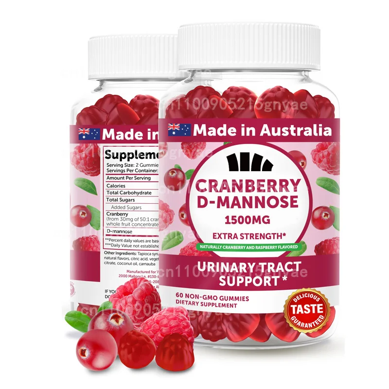 

Cranberry Gummies for Urinary Health+Vitamin C - Maximum Efficacy 50:1 Cranberry Extract - Non GMO, Gluten Free -60 Gummies