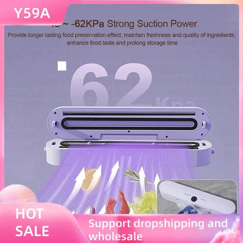 

Y59A Беспроводной портативный вакуумный упаковщик для пищевых продуктов, домашний пластиковый упаковщик для свежих закусок, подходит для хранения продуктов питания на кухне, вилка европейского стандарта