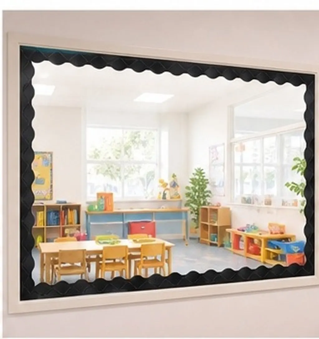5M Chalkboard Border Paper Roll Bulletin Border Trim Classroom Decor Waterproof Oil Moisture Proof Bulletin Frame Decor