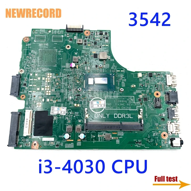 Imagem -01 - Placa-mãe Portátil para Dell Inspiron Notebook Mainboard 15r 3442 3542 3443 3543 5748 132691 07g1cd 0gjc23 Thvgr 0r0r20 0v28dp
