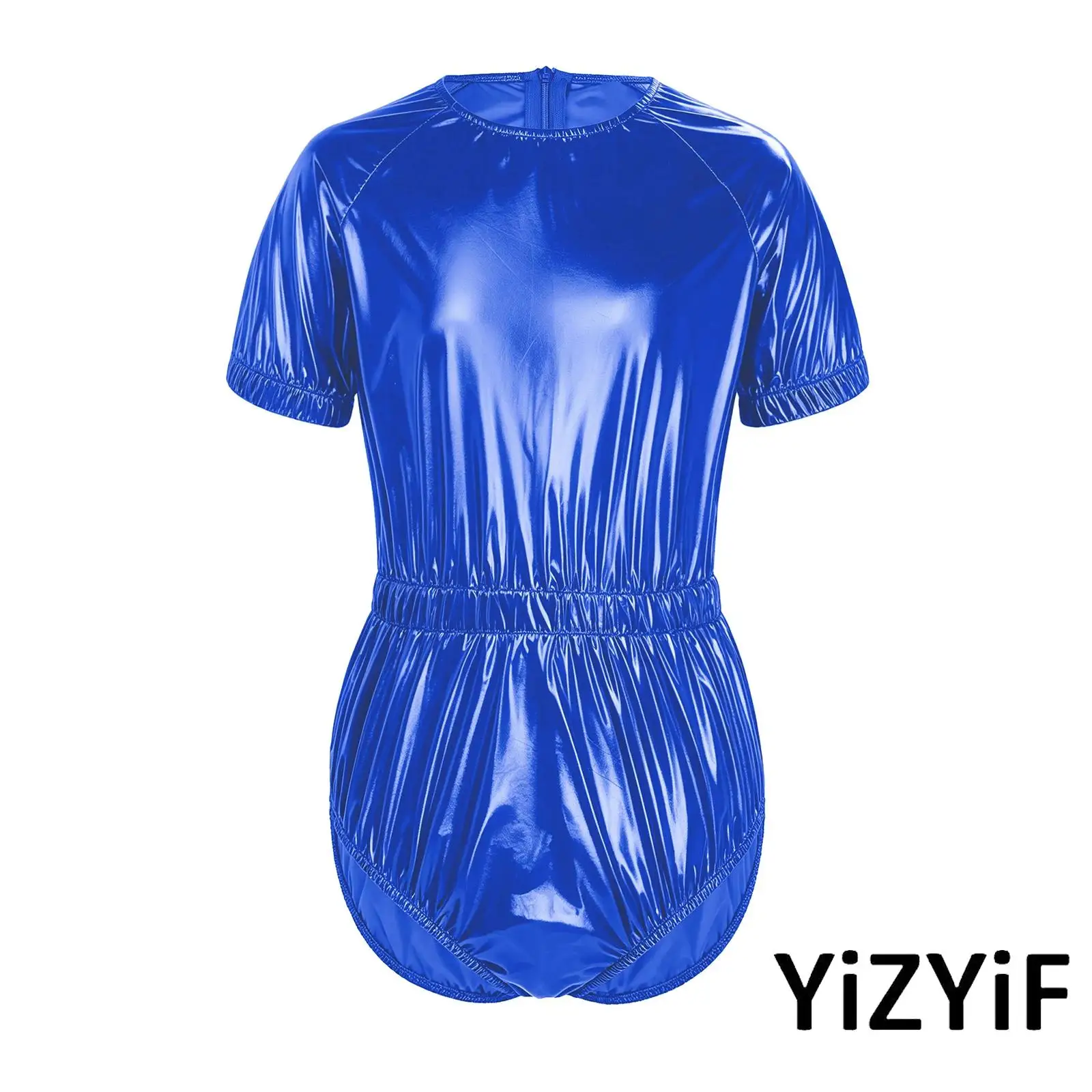 Kids Gymnastics Practice Adaptive Bodysuit Short Sleeve Water Resistant Diaper Cover Jumpsuit For Child Dance Practice Swimming