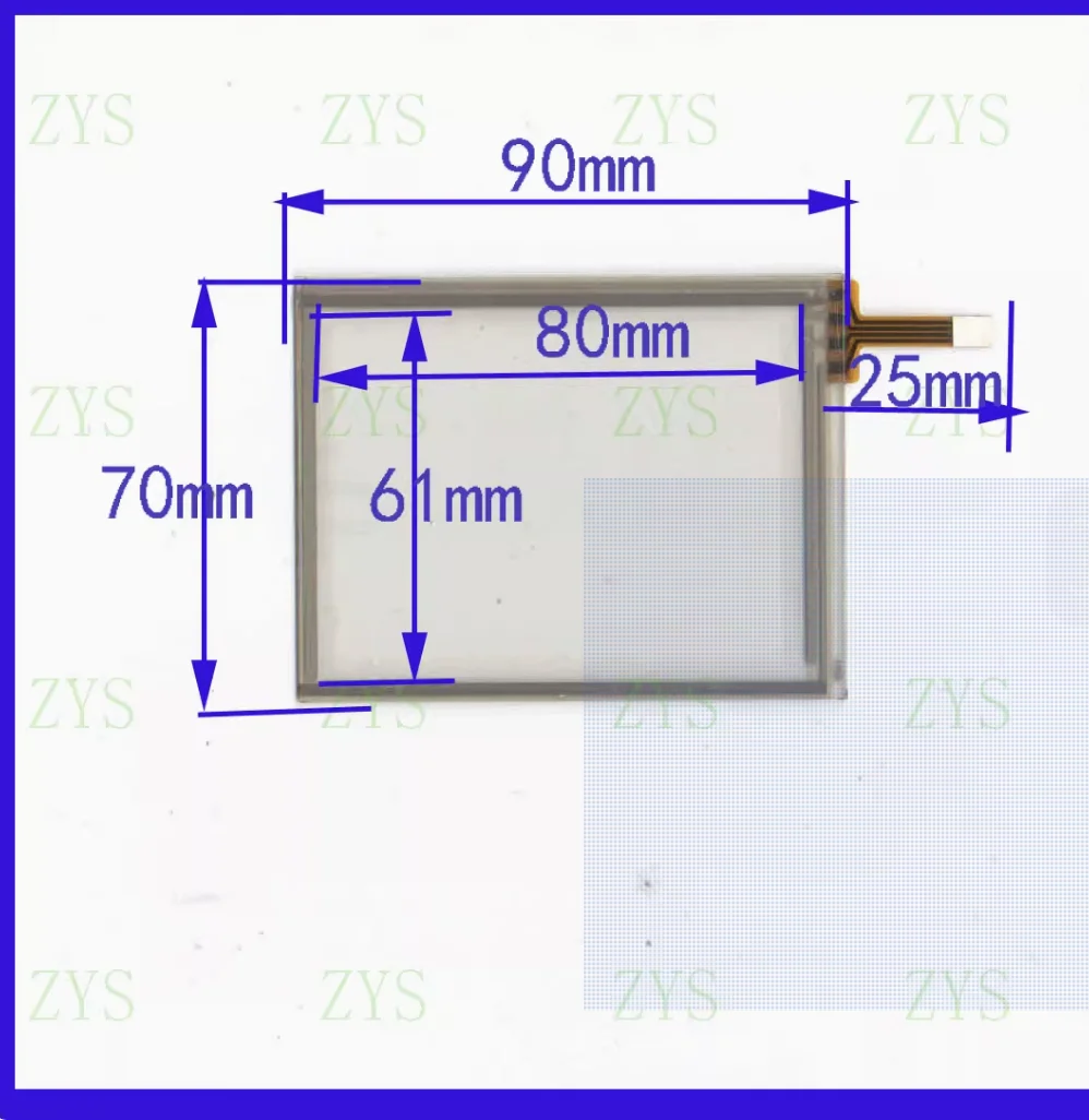 3.8-inch industrial control digital universal four wire resistor touch 9341 handwriting external screen glass 70 * 90