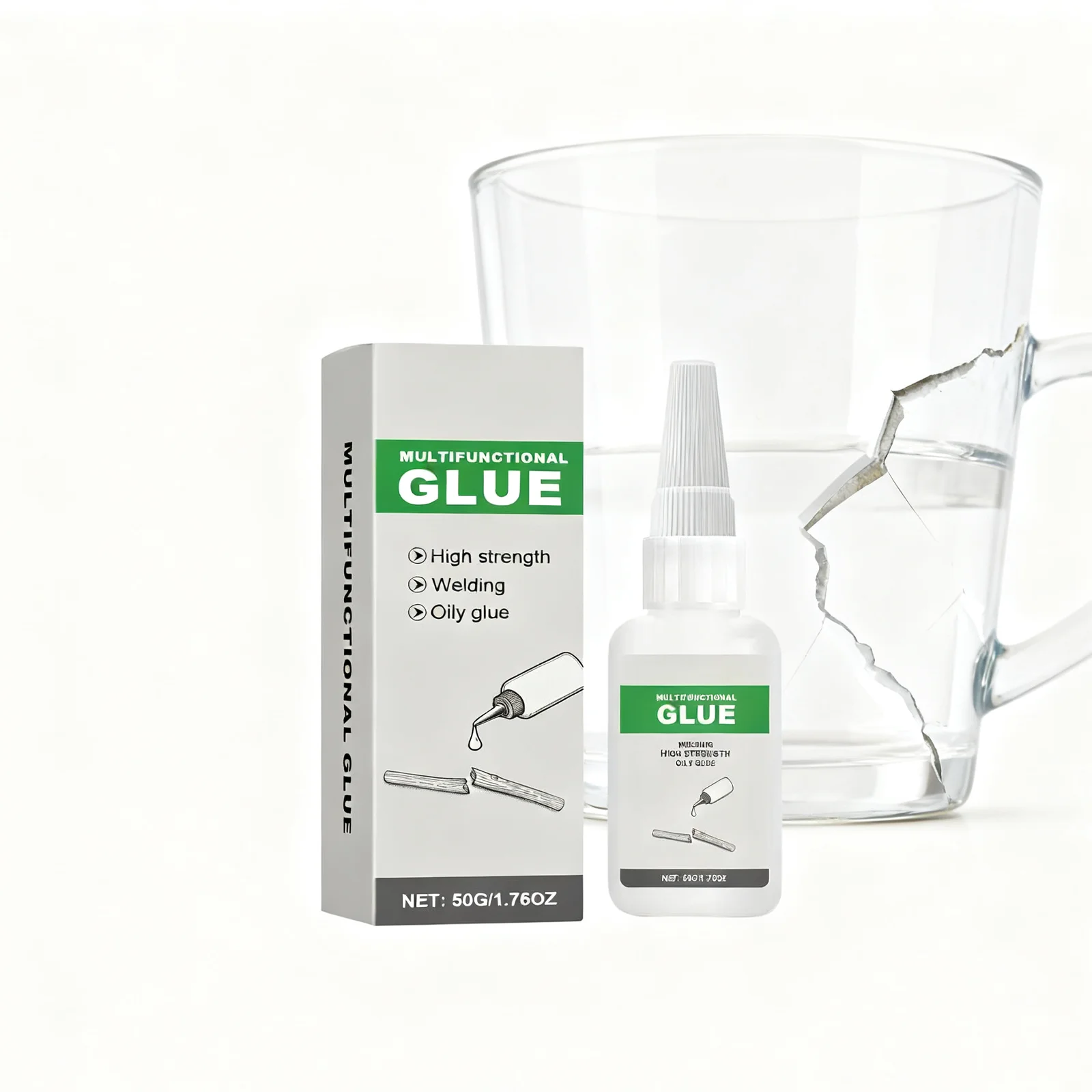 

High Strength Oily Glue Universal Super Adhesive - For Ceramics Glass Metal Rubber Plastic Wood, Tire Repair Welding Agent