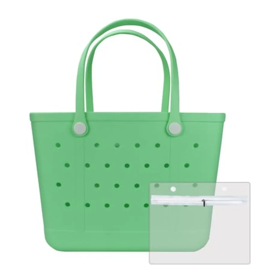 Beach Bag Waterproof Beach Tote Rubber XL Tote Bag Washable and Durable Open Handbag for Boat Pool Sports