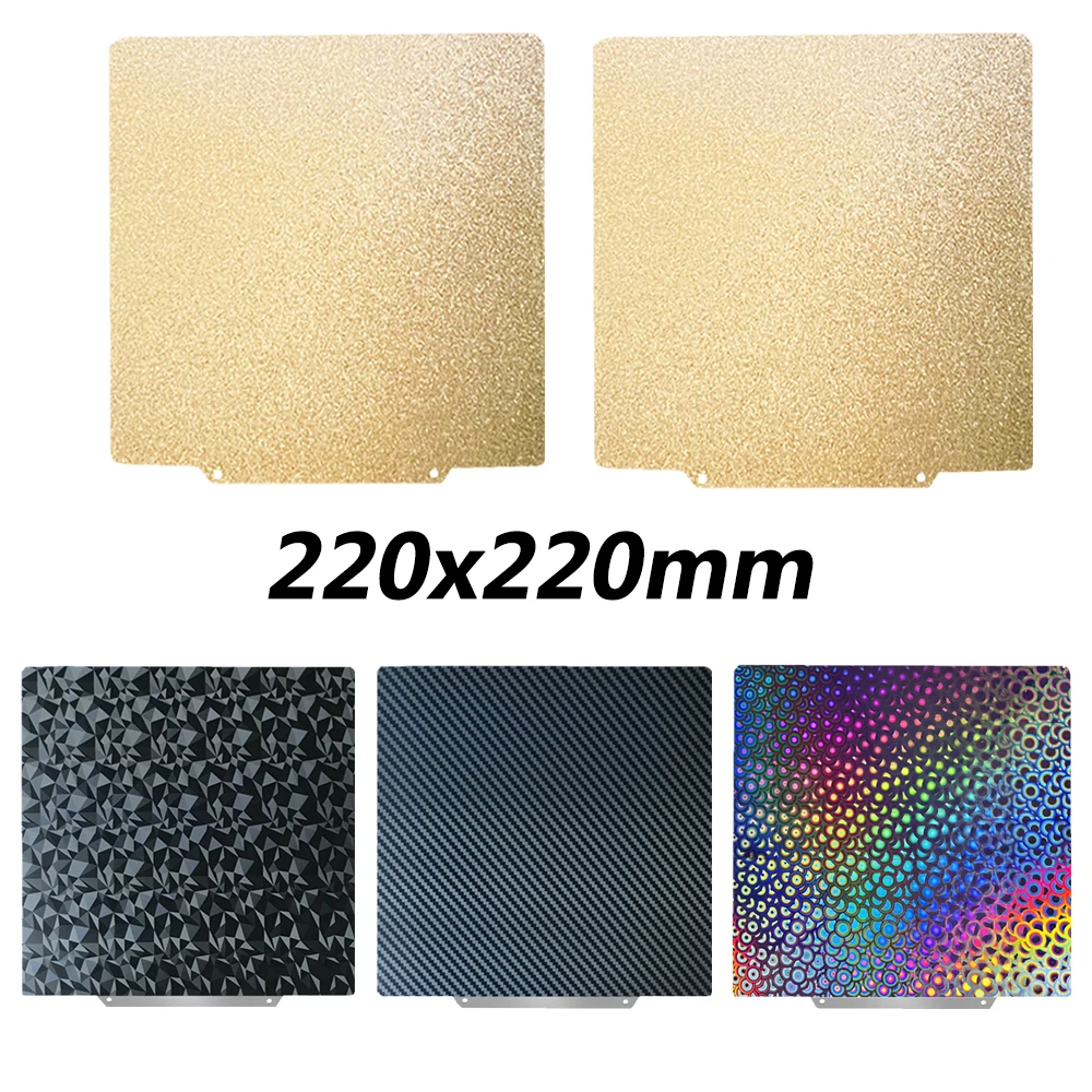 Double Sided Magnetic Build Plate 220x220mm Bed H1H PEI Sheet PEO PET Carbon Plate for Anycubic Mega Pro Anet A8 Duplicator I3